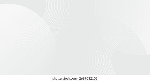 White geometric abstract background overlap layer on bright space with lines effect decoration.