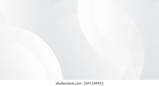 White geometric abstract background overlap layer on bright space with lines effect decoration. Modern graphic design element circles style