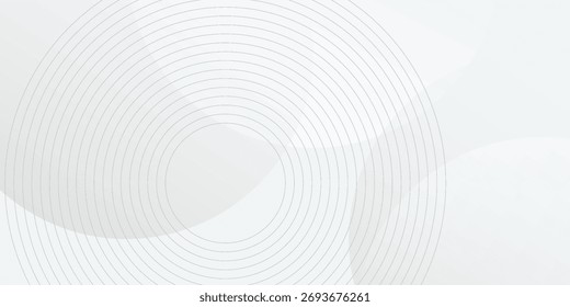 El fondo abstracto geométrico blanco se superpone en el espacio brillante con la decoración del efecto de las líneas. Concepto de estilo de círculos de elementos de Diseño gráfico moderno