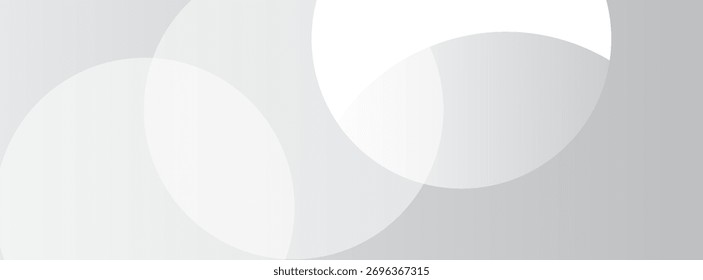White geometric abstract background overlap layer on bright space with lines effect decoration. Modern graphic design element circles style