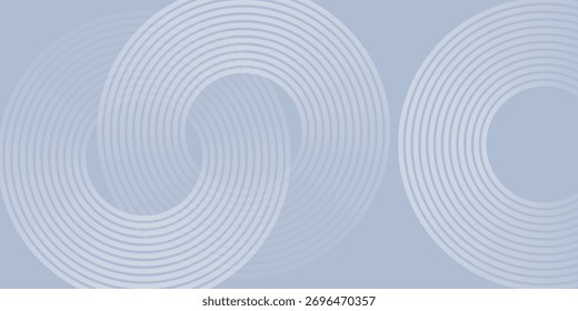 White geometric abstract background overlap layer on bright space with lines effect decoration. Modern graphic design element circles style concept for banner, modern vector arts