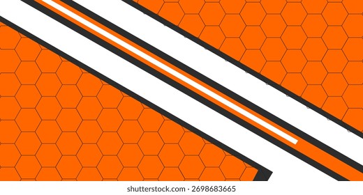 O plano de fundo abstrato geométrico branco sobrepõe a camada no espaço brilhante com a decoração de efeito de linhas. Conceito de estilo de hexágonos de elementos gráficos modernos para banner, folheto, cartão, capa ou folheto