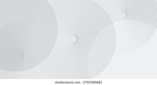 El fondo abstracto geométrico blanco se superpone en el espacio brillante con la decoración del efecto de las líneas. Concepto moderno del estilo de los círculos del elemento de Diseño gráfico para el Anuncio, Artes vectoriales modernos