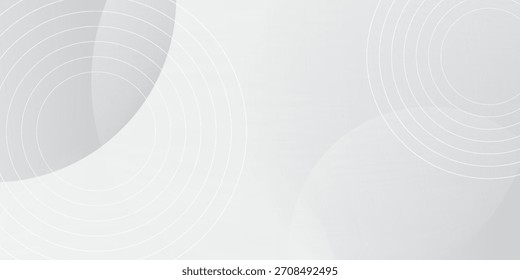 El fondo abstracto geométrico blanco se superpone en el espacio brillante con la decoración del efecto de las líneas. Concepto moderno del estilo de los círculos del elemento del Diseño gráfico para el Anuncio.