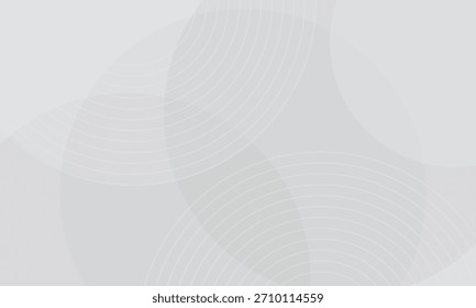 White geometric abstract background overlap layer on bright space with lines effect decoration. Modern graphic design element circles style concept for banner. vector Eps 10
