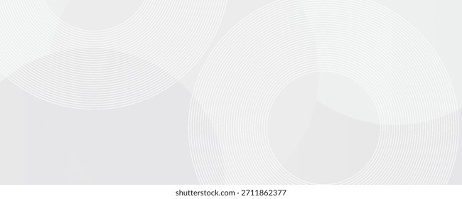 El fondo abstracto geométrico blanco se superpone en el espacio brillante con la decoración del efecto de las líneas. Concepto de estilo de círculos de elemento de Diseño gráfico moderno. Ilustración vectorial