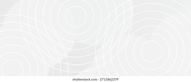 El fondo abstracto geométrico blanco se superpone en el espacio brillante con la decoración del efecto de las líneas. Concepto moderno del estilo de los círculos del elemento de Diseño gráfico. diseño simple, cartel