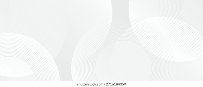 White geometric abstract background overlap layer on bright space with lines effect decoration.