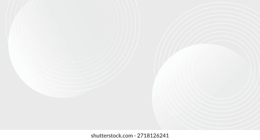 White geometric abstract background overlap layer on bright space with lines effect decoration.
