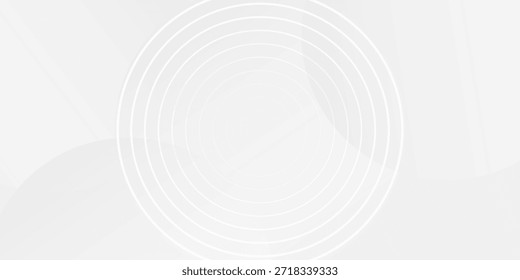 O plano de fundo abstrato geométrico branco sobrepõe a camada no espaço brilhante com a decoração de efeito de linhas. Design gráfico moderno circula o conceito de estilo para banner.