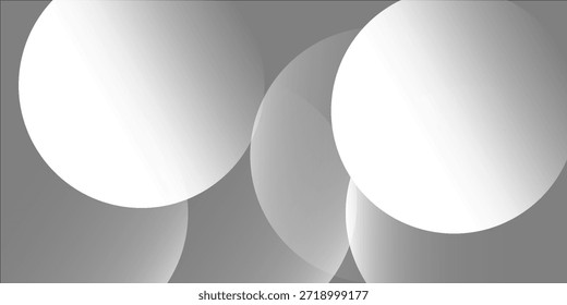 White geometric abstract background overlap layer on bright space with lines effect decoration. Modern graphic design element circles style. vector modern