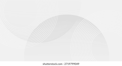 El fondo abstracto geométrico blanco se superpone en el espacio brillante con la decoración del efecto de las líneas. Concepto de estilo de círculos de elementos de Diseño gráfico moderno para