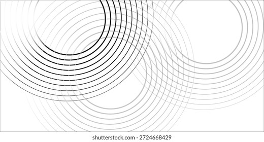 Weiße geometrische abstrakte Hintergrund Überlappungsschicht auf hellen Raum mit Linien Effekt Dekoration. Modernes grafisches Design Element Kreise Stil Konzept für Banner,

