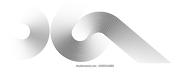 Fondo abstracto geométrico blanco que se superpone a las capas en el espacio brillante con la decoración del efecto de línea. Concepto de estilo circular elemento de Diseño gráfico moderno para Anuncio, volante, tarjeta. Vector