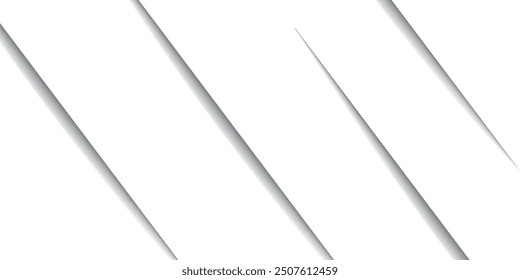 White geometric abstract background with overlapping layers on bright space with line effect decoration. vector