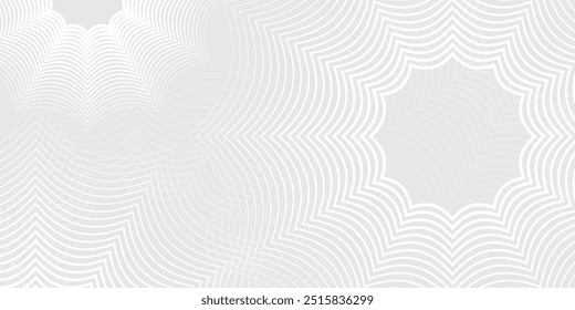 White geometric abstract background overlapping layers on bright space with line effect decoration. Modern vector art.