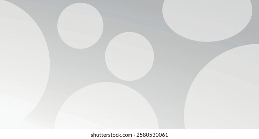White geometric abstract background overlapping layers on bright space with line effect decoration. Circle style concept modern graphic design element for banner, flyer, card