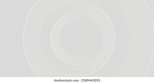 White geometric abstract background overlapping layers on bright space with line effect decoration.