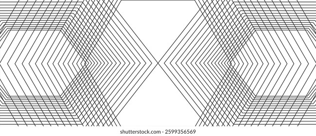 white geometric abstract background overlapping layers on bright space with line effect decoration. Circle style concept modern graphic design element for banner, flyer, card. Eps10