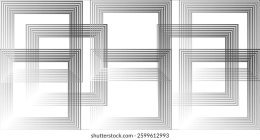 white geometric abstract background overlapping layers on bright space with line effect decoration. Square style concept modern graphic design element for banner, flyer, card. Eps10