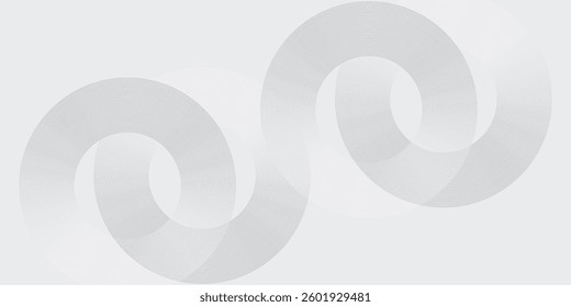 White geometric abstract background overlapping layers on bright space with line effect decoration. Circle style concept modern graphic design 