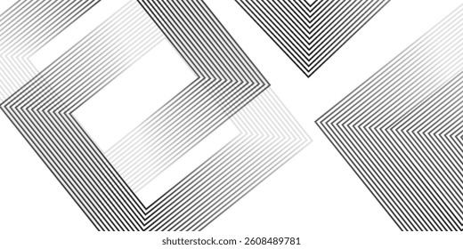 White geometric abstract background overlapping layers on bright space with line effect decoration. Circle style concept modern graphic design element for banner, flyer, card. Eps10