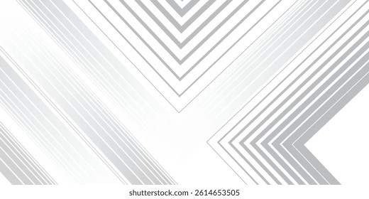 White geometric abstract background overlapping layers on bright space with line effect decoration. Square style concept modern graphic design element for banner, flyer, card. Eps10