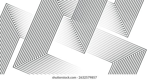 White geometric abstract background overlapping layers on bright space with line effect decoration. Square style concept modern graphic design element vector illustration eps10