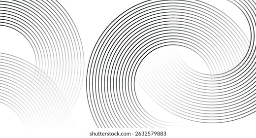 Fondo abstracto geométrico blanco que se superpone capas en el espacio brillante con la decoración del efecto de línea. Concepto de estilo de círculo Vector de Diseño gráfico moderno eps10