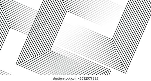 White geometric abstract background overlapping layers on bright space with line effect decoration. Square style concept modern graphic design element vector illustration eps10