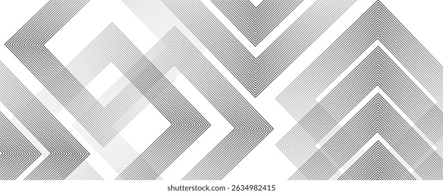 Fundo abstrato geométrico branco sobrepondo camadas no espaço brilhante com decoração de efeito de linha. Elemento de design gráfico moderno de estilo quadrado para banner, folheto, cartão. Eps10
