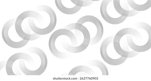 White geometric abstract background overlapping layers on bright space with line effect decoration. Circle style concept modern graphic design element modern line