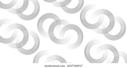 White geometric abstract background overlapping layers on bright space with line effect decoration. Circle style concept modern graphic design element modern line