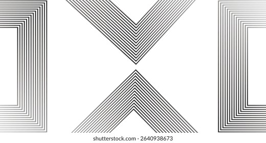 White geometric abstract background overlapping layers on bright space with line effect decoration. Square style concept modern graphic design element for banner, flyer, card. Eps10
