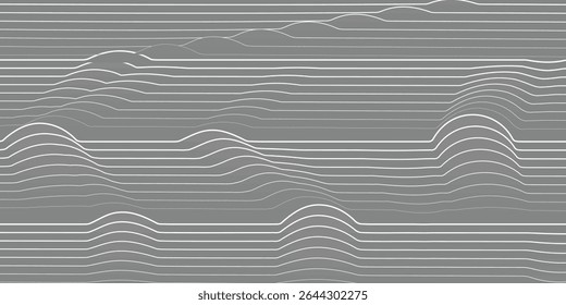 White geometric abstract background overlapping layers on bright space with line effect decoration. Circle style concept modern graphic design element for banner, flyer, card. vector