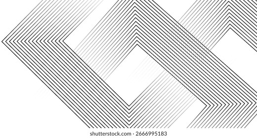White geometric abstract background overlapping layers on bright space with line effect decoration. Square style concept modern graphic design