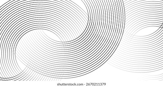 Weiße geometrische abstrakte Hintergrund überlappende Schichten auf hellem Raum mit Linie Effekt Dekoration. Circle style concept modernes Grafikdesign eps10