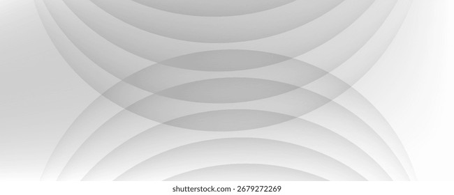 Fundo abstrato geométrico branco sobrepondo camadas no espaço brilhante com decoração de efeito de linha. Conceito de estilo de círculo elemento de design gráfico moderno para banner, folheto, cartão. vetor