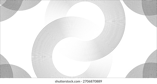 Fondo abstracto geométrico blanco que se superpone capas en el espacio brillante con la decoración del efecto de línea. Elemento de Diseño gráfico moderno del concepto del estilo del círculo para el Anuncio, volante, tarjeta.