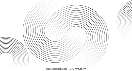 Fondo abstracto geométrico blanco que se superpone capas en el espacio brillante con la decoración del efecto de línea. Elemento de Diseño gráfico moderno del concepto del estilo del círculo para el Anuncio, volante, tarjeta.