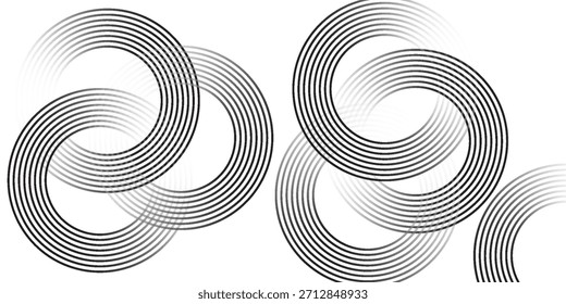 Fondo abstracto geométrico blanco que se superpone capas en el espacio brillante con la decoración del efecto de línea. Elemento de Diseño gráfico moderno del concepto del estilo del círculo para el Anuncio, volante, tarjeta. Eps10