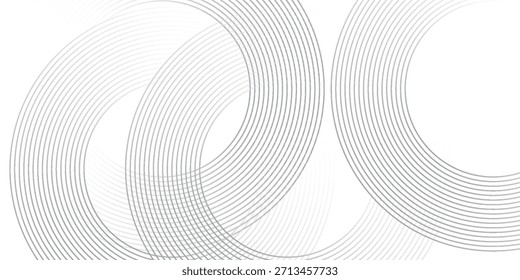 Fondo abstracto geométrico blanco que se superpone capas en el espacio brillante con la decoración del efecto de línea. Diseño gráfico moderno del concepto del estilo del círculo