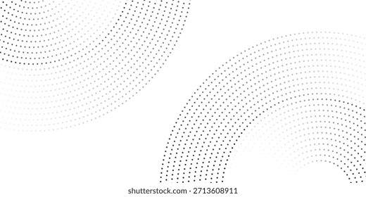 White geometric abstract background overlapping layers on bright space with line effect decoration. Circle style concept modern graphic design element for banner, flyer, card.