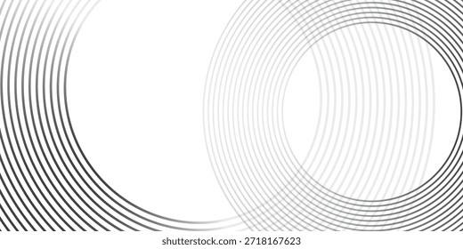 Fundo abstrato geométrico branco sobrepondo camadas no espaço brilhante com decoração de efeito de linha. Conceito de estilo de círculo elemento de design gráfico moderno para banner, folheto, cartão.