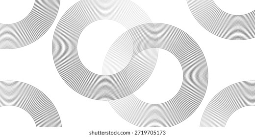 Fundo abstrato geométrico branco sobrepondo camadas no espaço brilhante com decoração de efeito de linha. Conceito de estilo de círculo elemento de design gráfico moderno para banner, folheto, cartão.