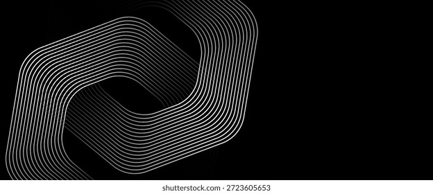 Weiße geometrische abstrakte Hintergrund überlappende Schichten auf hellem Raum mit Linie Effekt Dekoration. Circle-Style-Konzept modernes Grafikdesign-Element für Banner, Flyer, Karte. Vektor

