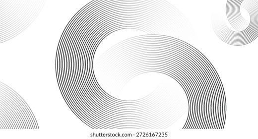 Fondo abstracto geométrico blanco que se superpone capas en el espacio brillante con la decoración del efecto de línea. Elemento de Diseño gráfico moderno del concepto del estilo del círculo para el Anuncio, volante, tarjeta.