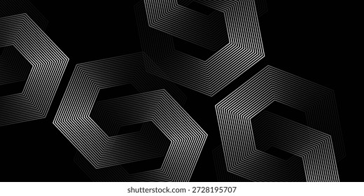 White geometric abstract background overlapping layers on bright space with line effect decoration. Circle style concept modern graphic design element for banner, flyer, card. vector