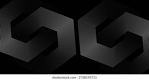 Fondo abstracto geométrico blanco que se superpone capas en el espacio brillante con la decoración del efecto de línea. Concepto de estilo de círculo elemento de Diseño gráfico moderno para el Anuncio, volante, tarjeta. Vector