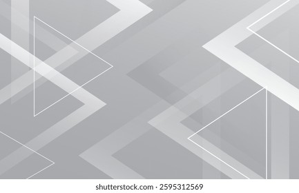 White geometric abstract background with triangles. Vector illustration